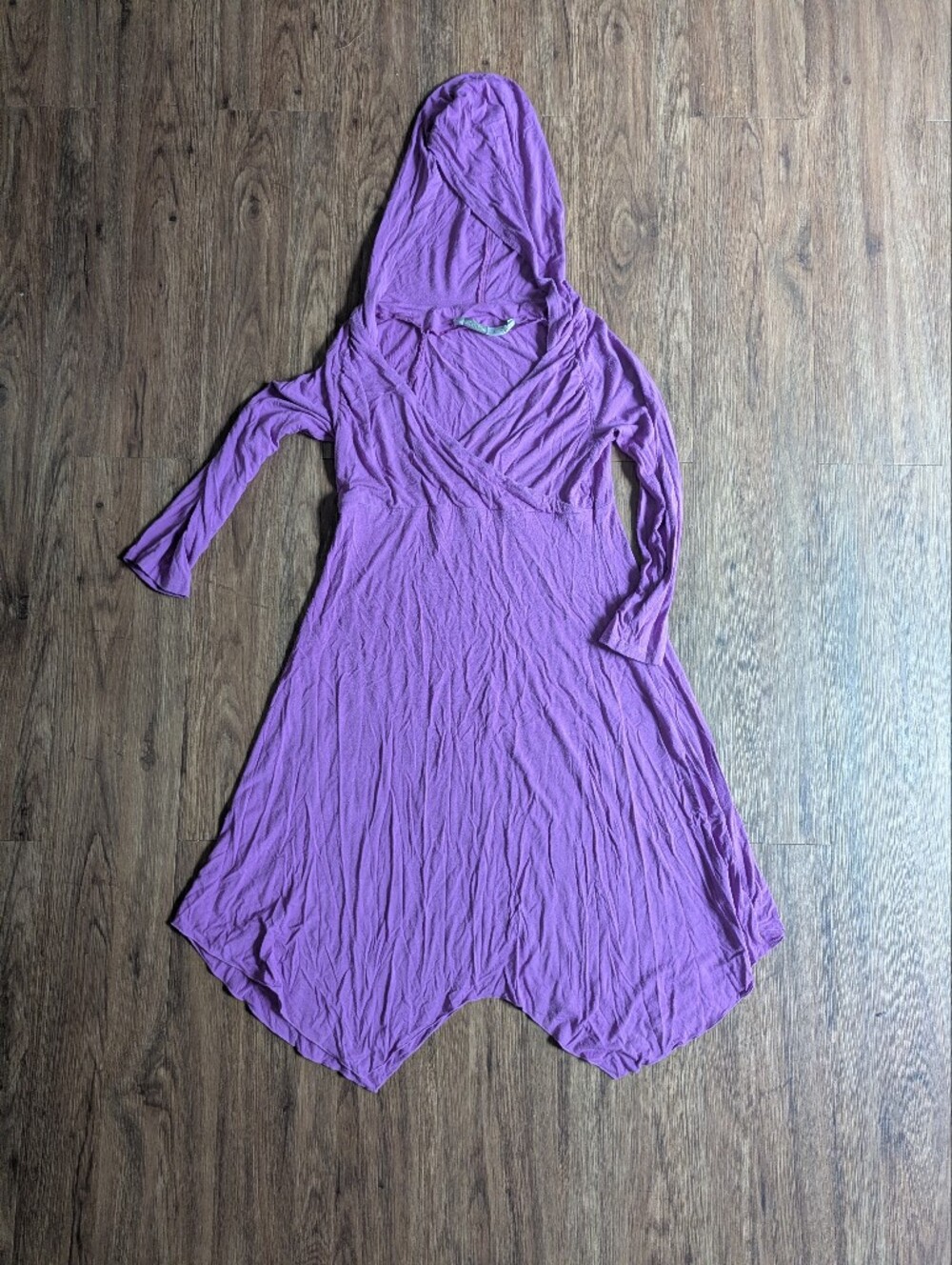 Athleta Hawi Purple Hooded Wrap-Style Women's Dress Sz S
